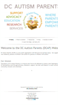 Mobile Screenshot of dcautismparents.org